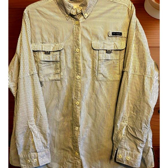 Columbia PFG Super Bahama Striped Shirt Women’s XL Vented Outdoor Lightweight - Picture 10 of 11